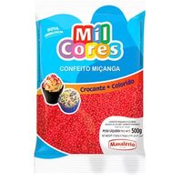 Confeito Miçanga Mil Cores Crocante N0 Vermelha 500g Mavalério