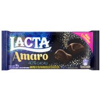 Chocolate Amaro 40% Cacau Meio Amargo 90g Lacta