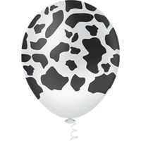 Balao Decorado N10 Vaca Malhada Branco/preto 25un Pic Pic