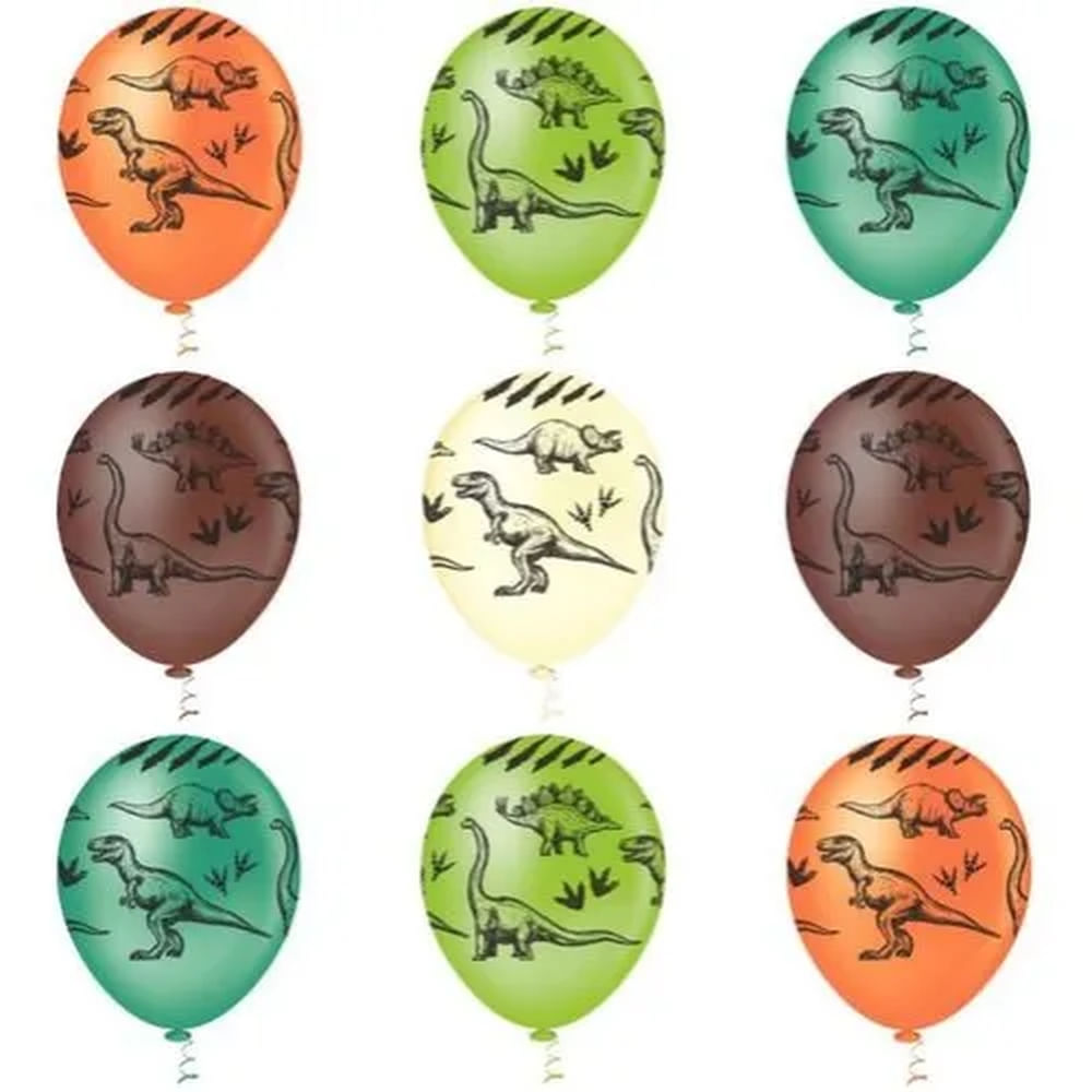 Balao Decorado N10 Dinos Sortido 25un Pic Pic