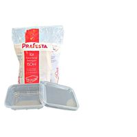 Kit Pote E Tampa Retangular 20un 150ml Prafesta