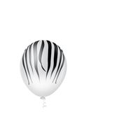 Balão Decorada Zebra N10 Branco / Preto 25un Pic Pic