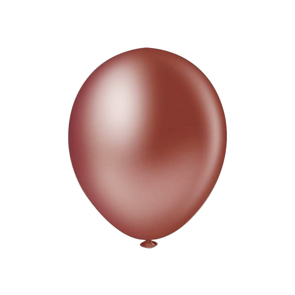 Balão Liso Redondo N08 Marron 50un Pic Pic