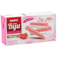 Biju Recheado Morango 50g Marvi