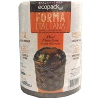 Forma Italiana De Panetone Kraft Marrom 12 Unidades 250g Ecopack