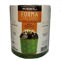 Forma Italiana De Panetone Kraft Verde 12 Unidades 250g Ecopack