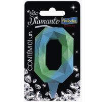 Vela Diamante N 0 Azul E Verde Festcolor