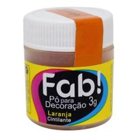 Pó Para Decoração Laranja Cintilante 3g Fab