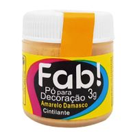 Pó Para Decoração Amarelo Damasco Cintilante 3g Fab