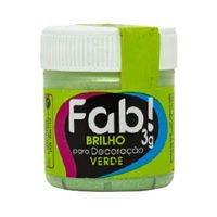 Brilho Para  Decoração Verde 3g Fab