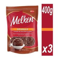 Kit 3 Granule Melken  Ao Leite  400g  - Harald