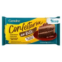 Cobertura Fracionada Confeitaria Ao Leite Barra 1kg Genuine