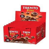 Wafer Recheado Trento Bites Ao Leite 38% Cacau 12x40g Display 480g Peccin