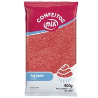 Confeito Açúcar Cristal Vermelho 500g Mix