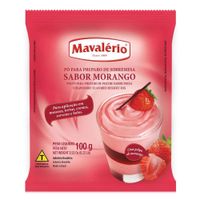 Pó para Preparo de Sobremesa Sabor Morango 100g Mavalério