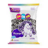 Confeito Miçanga Decora Branco E Preto 300g Cacaufoods