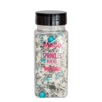 Confeitos De Açúcar Sprinkles Blue Ice 100g Mago