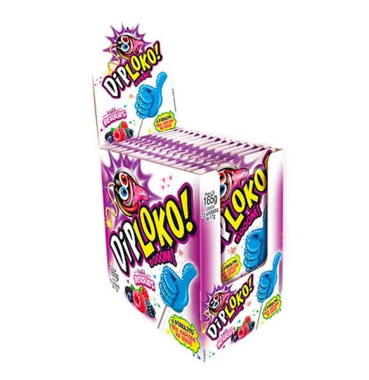 Pirulito Diploko Boom Wild Berries 15x15g 165g Danilla Foods