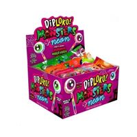 Pirulito Diploko Neon Monsters Olho 30x10g Display 300g Danilla Foods