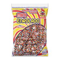 Pirulito Mini Enrolado Colorido Tutti Frutti 300g Santa Rita