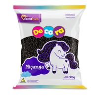 Confeito Miçanga Decora Preto 300g Cacaufoods