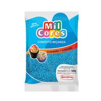 Confeito Miçanga Mil Cores Crocante Numero 0 Azul 500g Mavalério