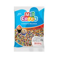 Confeito Miçanga Mil Cores Crocante N0 Colorido 500g Mavalério
