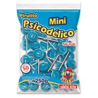 Pirulito Mini Psicodélico Azul Tutti Frutti 250g Santa Rita