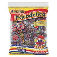 Pirulito Psicodélico Ii Colorido Tutti Frutti 500g Santa Rita