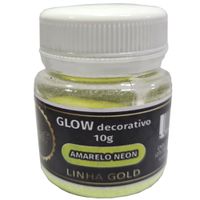 Pó Para Decoração Glow Amarelo Neon 10g Linha Gold Sweet Decor