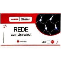 Pisca - Pisca Rede 240 Lâmpadas Rede Led Branca  8 Funções 127v Master