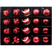 Kit Bolas De Natal 06x06cm Vermelhas 20 Unidades Fartex