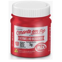 Corante Em Pó Vermelho Morango 5g Mix