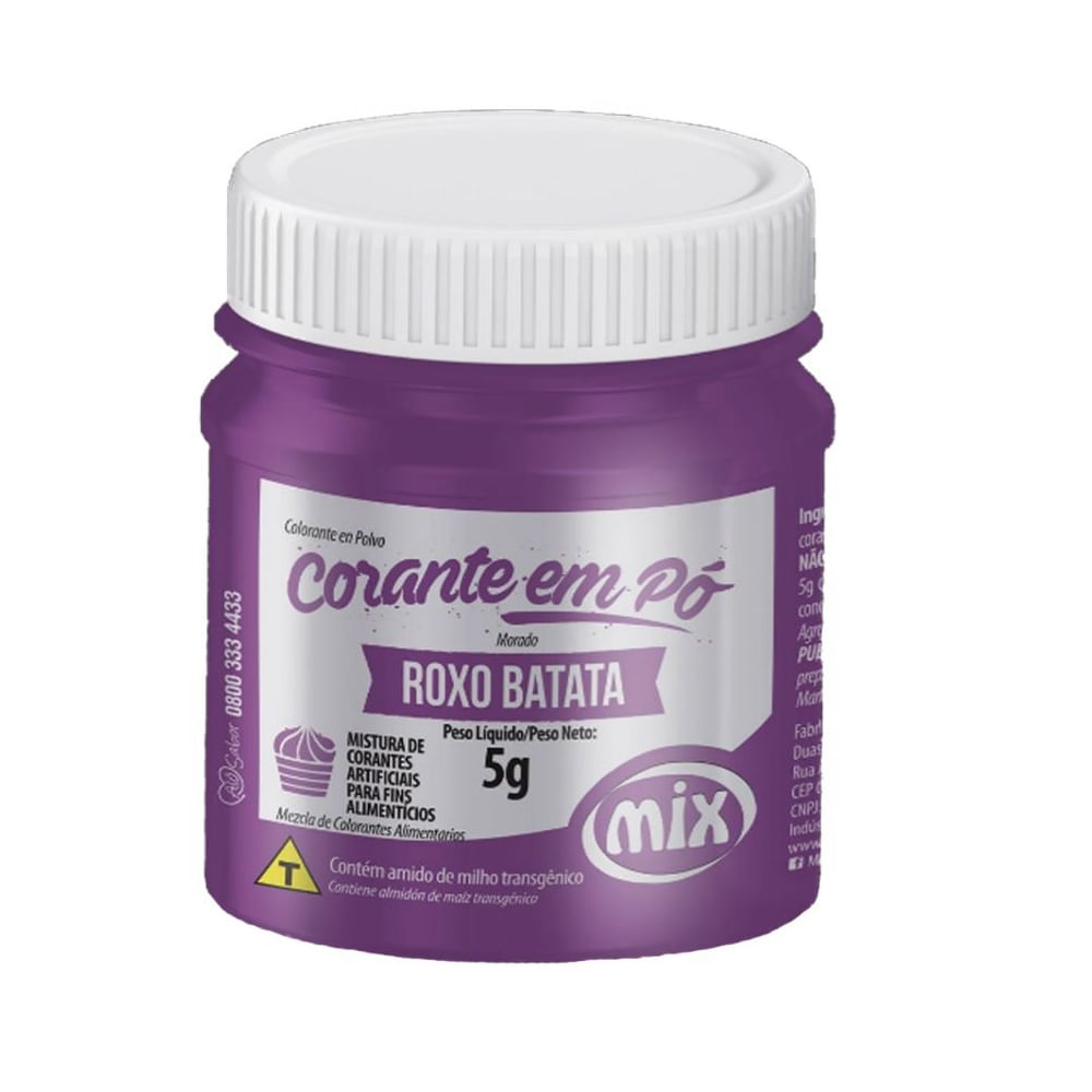 Corante em Pó Roxo Batata 5g Mix - Colibri Festas