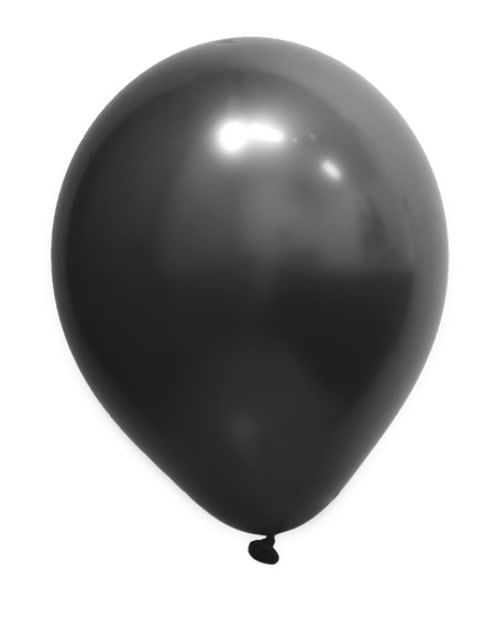Balão Bexiga Cromado Número 5 Onix 25un Art Latex