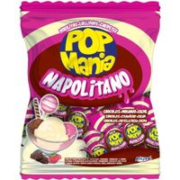 Pirulito Pop Mania Sabor Napolitano 600g Riclan