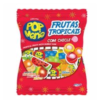 Pirulito Pop Mania Com Chiclete Sabor Frutas Tropicais 600g Riclan