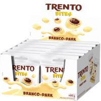 Wafer Recheado Trento Bites Branco Dark 12x40g Display 480g Peccin