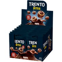 Wafer Recheado Trento Bites Dark 55% Cacau 12x40g Display 480g Peccin