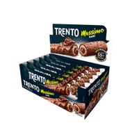 Wafer Recheado Trento Massimo Dark 55% Cacau 16x30g Display 480g Peccin