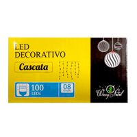 Pisca Pisca Cascata 100 Lâmpadas Led 8 Funções Branco Quente 127v Wincy Natal