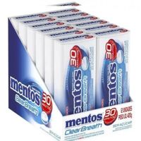 Pastilha Mentos Clear Breath Peppermint 12x35g Display 420g Mentos