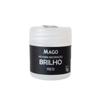 Pó Para Decoração Brilho Preto 5g Mago