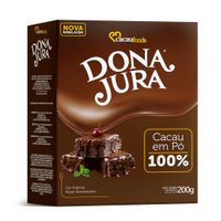 Cacau em Po Sem Lactose 100% Cacau 200g Dona Jura