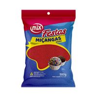 Confeito Festas Miçangas Vermelha 500g Mix