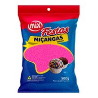 Confeito Festas Miçangas Rosa 500g Mix