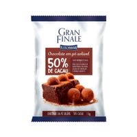 Chocolate Em Pó 50% Cacau Soluvél Gran Finale 1kg Fleischmann