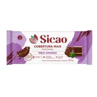 Cobertura Fracionada Mais Meio Amargo Barra 1,01kg Sicao