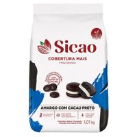 Cobertura Fracionada Mais Amargo Cacau Preto Gotas 1,01kg Sicao