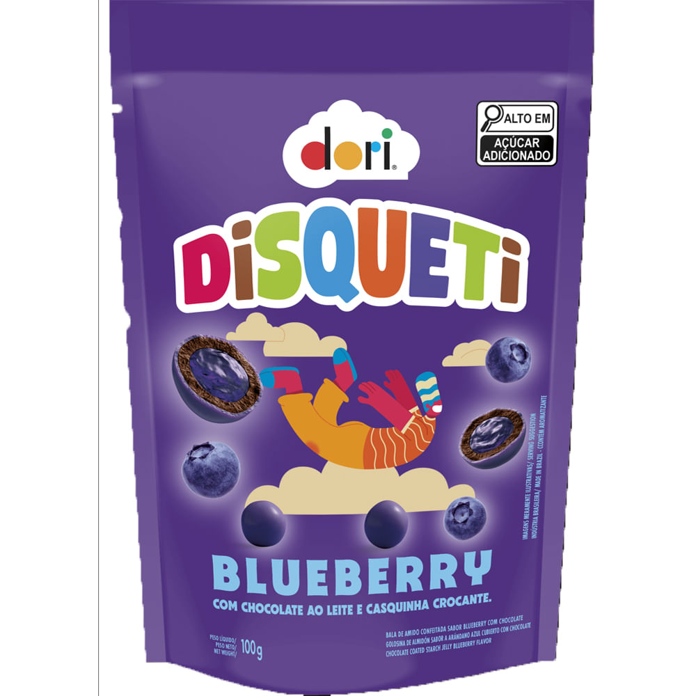 Disqueti Choco Blueberry Confeitado - 100g